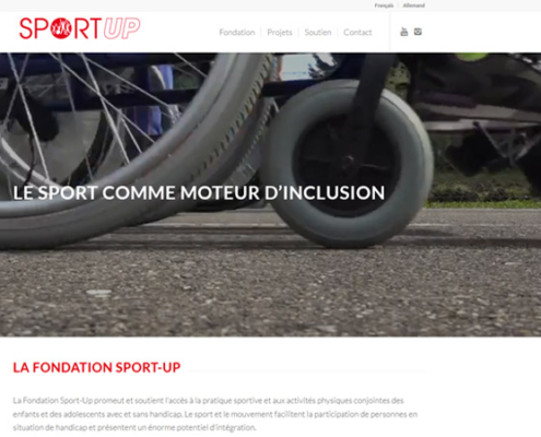Fondation Sport Up site web 2020